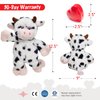 CozyWorld 12.5" Heartbeat Diary Cow Recordable Stuffed Animals Voice Sweet Messages Recorder Soft Plush Toy Playback Your Words Birthday Gifts for Toddler Kids