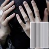 French Line Nail Art Sticker Decals Black Silver White Gold Straight Stripe Nail Art Stickers for Nail Art Decoration Suitable for Men Women Couples