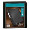 Office Depot® Brand EverBind View Binder with One-Touch EasyOpen Locking D-Ring, 1" Rings, Black Smoke
