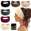 AIBFRID 6 Packs Wide Headbands for Women Non Slip with 6PCS Hair Ties, Soft Head Bands for Women’s Hair Yoga Workout Gym Bandanas Head Scarf Thick Knotted Cloth Fabric African Womens Hair Accessories