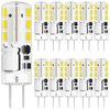 G4 LED Bulb JC Type Bi-Pin Base Bulb 1.5W AC/DC 12V 10W T3 Halogen Bulb Replacement for Landscape Lighting, Under Cabinet Puck Light, Chandeliers, Daylight White 6000K, 10-Pack
