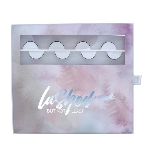 Gray La Vie Magnetic Eyelash Case Travel Organizer | Storage 12 Pair I Lash Holder Makeup False (Watercolor)
