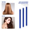 30 Pieces Flexible Curling Rods Twist Foam Hair Rollers Soft Foam No Heat Hair Rods Rollers and 1 Steel Pintail Comb Rat Tail Comb for Women Girls Long and Short Hair (Dark Blue, 7 x 0.3 Inch)