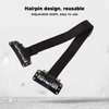 Face Lift Band, Easy to Operate Wrinkle Removal Belt, 4 Pieces Reusable with Hair Clip for Face Shaping (Black)