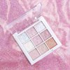 Eye Shadow Palette Makeup,Pink White Purple Glitter Shimmer Sparkle Warm Pastel 9 Colors Eye Shadow Palette,Nude White Cream Eyeshadow Palette Colorful Long Lasting Waterproof Naturing-Looking