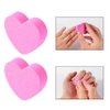40Pcs Heart Shape Double Sided Disposable Nail File Strips Nail Mini Buffer Block File Sponge Nail Buffers for Shaping and Smoothing Toenails and Fingernails, Pink
