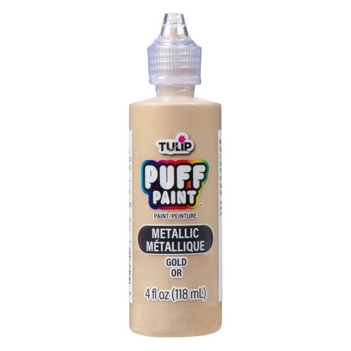 TULIP Dimensional Fabric Paint 17372 Dfpt 4Oz Metallic Gold, 4 Fl Oz (Pack of 1)
