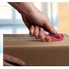 San Jamar KK401 Klever Kutter Safety Box Cutter Knife, Red