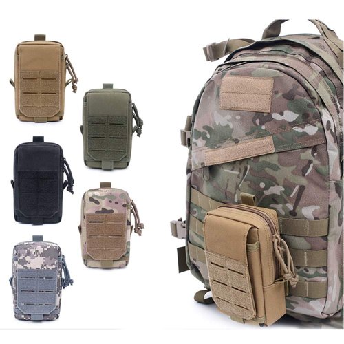Military Tactical Laser 1000D Small Tactical Molle Admin Pouch Gadget Organizer Phone Holder Waist EDC Packs Utility Smartphone Pouches Tool Holster Pocket Little Bag