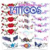 Navel Tattoos for Women ~ 50 Pcs Pre-Cut Individual Sexy Lower Back Temporary Tattoos Naughty | Bikini Tattoos Bachelorette Party Favors
