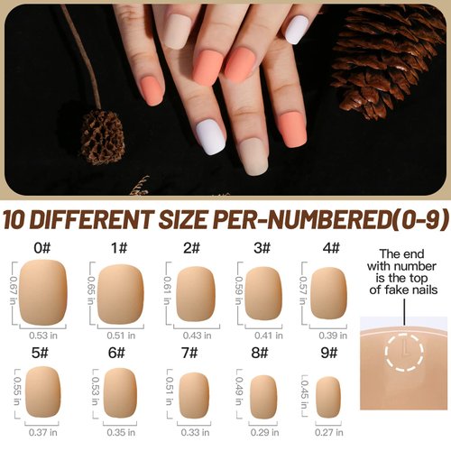 Extra Short Matte Press On Nails, 12 Colors Short Fake Nails With Nail Glue, Teenitor Short Round Press On Nails Small Matte False Nails, Short Glue On Nails Short Nails For Small Hands