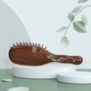 TAN MUJIANG Wooden Hair Brush for Women Scalp Massage Anti-static Peacock 1pc
