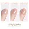 RARJSM Milky Rose Gel Nail Polish LED UV Gel Soak Off Clear Nude Pink French Manicure Light Pink Jelly Nail Gel Polish Varnish Curing Requires 1pcs 15ml for Home Salon Nail Art DIY