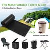 Portable Toilet Replacement Bags, 25 Count 8 Gallon 1.5 Mil Super Thickened Compostable Trash Bags, 30 Liter Camping Toilet Bags for Travel Outdoors, Boating, Emergency Toilet Bag for Car