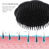 Segbeauty 2pcs Scalp Massage Shampoo Brush, Massage Hair Brush Floriated Shower Comb for Deep Cleaning Hair Men’s Hand Brush Growth Beard Brush Pet Grooming Brushes (Black)