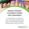 NaturesPlus Animal Parade Inner Ear Support Children’s Chewable - Natural Cherry Flavor - 90 Animal-Shaped Tablets - Probiotic Supplement - Gluten Free - 45 Servings