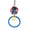 Bonka Bird Toys 1874 Wibbly Ring 5" High by 5" Wide, Small Parrot Tug Forage Cage Toy, Parrotlet, Budgie, Lories, and Similar Birds