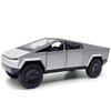 Cybertruck Model: 1/24 Diecast Metal Toy Trucks with Lights and Sounds, Mini Vehicles Toys for Boys, Ages 3 and Up (Silver)