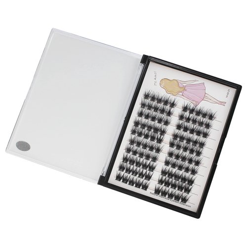 Bodermincer 100 Clusters/box Home Eyelash Extension Thick Segmented 3D Effect Glue Bonded Individual Eyelash Extension Eyelashes Bunches Professional Makeup False Eyelashes (10MM)