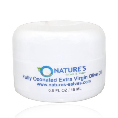 Nature&#39;s Salves and Soaps Fully Ozonated USDA Certified Organic Extra Virgin Olive Oil (1/2 0.5 F...