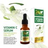 24K Vitamin C Serum for Face, Anti-Aging Topical Facial Serum with Hyaluronic Acid And Aloe Leaf, 1 fl oz