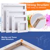 Stretched Canvases for Painting, 8PCS Multi Pack Square Canvas 4×4”, 6×6”, 8×8”, 10×10”(2 of Each), Acid-Free Wood Frame Blank Canvas, Art Canvas Pre Primed for Acrylic, Oil Painting, Tempera.