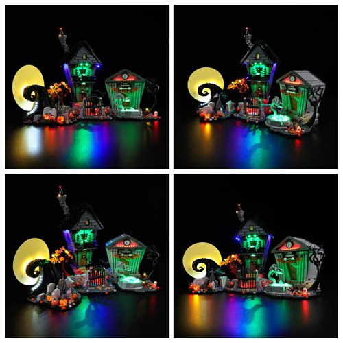 Kyglaring LED Lighting Kit for Lego Tim Burton's The Nightmare Before Christmas Model Set, Compatible with Lego 21351 (Lego Sets Not Included)