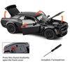 YMHAT Toy Cars 1/32 Dodge Challenger Die Cast Metal Toy Cars Hellcat Toy Car with Sound and Light Pull Back Hellcat Car for 3+ Year Old Boys and Kids