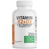 Bronson Vitamin K2 (MK7) with D3 Supplement Bone and Heart Health Non-GMO Formula 5000 IU Vitamin D3 & 90 mcg Vitamin K2 MK-7 Easy to Swallow Vitamin D & K Complex, 250 Capsules