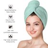 AGKXHDEC 2 Packs Microfiber Towel, Hair Turbans for Wet Hair, Drying Hair Wrap for Women (Blue,Light Green)