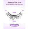 Natural Lashes False Eyelashes Wispy Eye Lashes 13mm Short Eyelashes with Thin Memory Band Volume Wispy Lashes Soft Strip Lashes Pack C Curl Natural Eyelashes Fake Lashes 7 Pair EVENTILL
