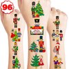 103 PCS Funny Mini Nutcracker King Soldier Temporary Tattoos Stickers Themed Birthday Party Decorations Favors Supplies Decor Steinbach Tattoo Sticker Gifts For Kids Boys Girls School Prizes Christmas