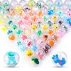 Joottuan 100 Pack Gumball Vending Machine Capsules with Cute Cartoon Mini Toy Small Filled Toys Capsules for Kindergarten Gift Christmas Easter Basket Stuffers Cute Egg