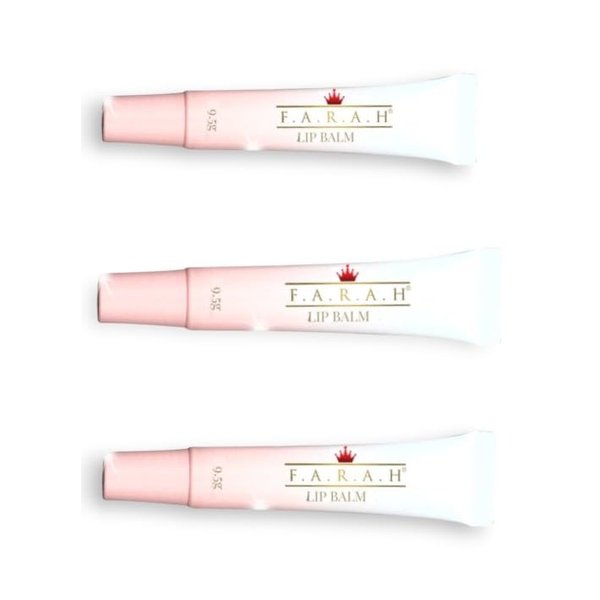 F.A.R.A.H Lip Balm 3 Pack - Mint Flavored, Moisturizing & Hydrating Lip Care - Prevent Chapped Lips