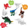 STEM.org Dinosaur Painting Kit for Kids with Dino Trivia-Dinosaur Crafts for Kids Ages 3-5 + w/ 2T-Rex Dinosaur Set - Screen Free, Educational Dinosaur Gifts for Boys, Dino Art Projects for Kids 4-6