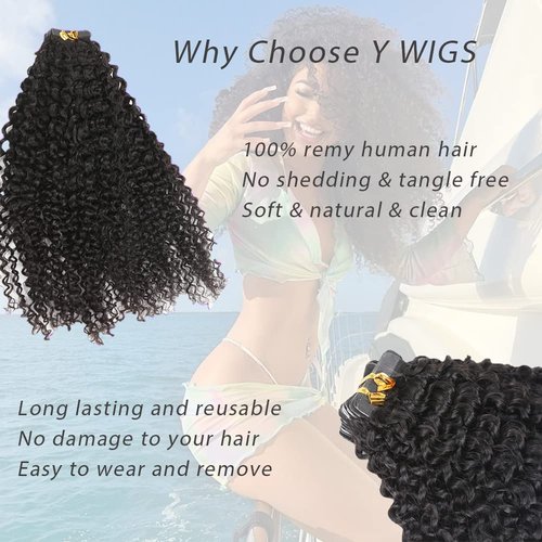 Y WIGS Kinky Curly Tape In Hair Extensions Human Hair 40pcs 100g Remy Hair Real Human Hair Tape In Extensions 16inch