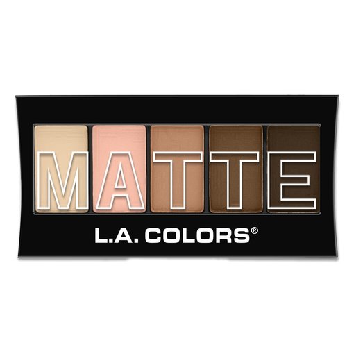 L.A. Colors 5 Color Matte Eyeshadow, Tan Khaki, 0.25 Oz