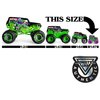 Matty's Toy Stop Monster Jam Mini Mystery Collectible Monster Trucks (1:87 Scale) Gift Set Party Bundle Storage Bag - 3 Pack (Assorted)