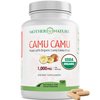Organic Vitamin C from Camu Camu Capsules 1,000mg, Packed with Natural VIT C, Raw Antioxidants - Immune Support Supplement & Anti-Aging for Skin - Camu Camu Powder Organic, Vegan, Non-GMO (120 Count)