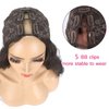 Matthia V Part Wig Body Wave Wigs Brown Synthetic Wig Glueless Half Wigs for Black Women, 24 Inch V Part Wig No Leave Out V Shape Wig Clip in Thin Part Wig No Sew-in Body Wave V Part Wig(24Inch,4#)