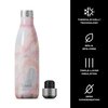 S'well Stainless Steel Water Bottle, 17oz, Geode Rose, Triple Layered Vacuum Insulated Containers Keeps Drinks Cold for 36 Hours and Hot for 18, BPA Free, Perfect for On the Go