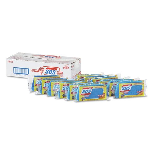 S.O.S 91017 All Surface Scrubber Sponge (Case of 12)