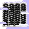IFSOWDRA Mink Lashes Wispy 20mm 3D Volume Full Dramatic Lashes Mink D Curl Strip Lashes That Look Like Extensions Long Eye Lashes Pack 25 mm Cat Eye False Eyelashes Natural Look