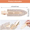 PAGOW 6Pcs Rhinestone No Bend Hair Clips, bangs hair clip with Metal Shiny Styling Diamond,No Dent No Crease Makeup Hair Clips for Women and Girls (3 Silvery & 3 Gold)