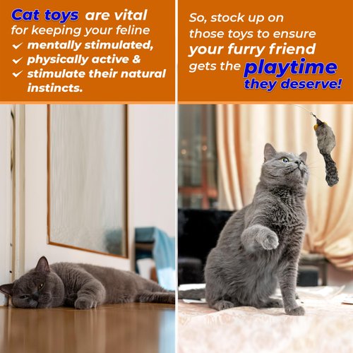 Crochet Mouse Cat Toy - 2 Pk Blue Cat Toy