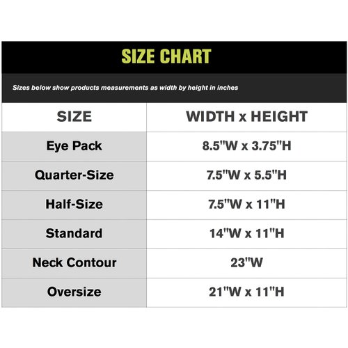 Chattanooga ColPac - Reusable Gel Ice Pack - Half Size - 7.5 in x 11 in (19 cm x 28 cm) - Cold Therapy - Knee, Arm, Elbow, Shoulder, Back - Aches, Swelling, Bruises, Sprains, Inflammation