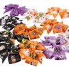 Rocutus 12pcs/set Halloween's Day Bow Knot Hair Pins Boutique clips Grosgrain Ribbon Halloween Hair Bows (Halloween 1)