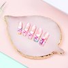 21 Pieces Nail Tools Kit, Resin Nail Palette Leaf Shape Mixing Palette and 20 Pieces Nail Design Brushes Golden Edge Resin Nail Holder Nail Gel Polish Colors Mixing Pallet (White)
