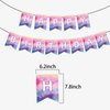 DIADARL Tie Dye Birthday Party Supplies Happy Birthday Pennant Banner, Art Theme Party Decorations Hippie Carnival Baby Shower Birthday Party Decorations