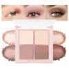 WanTuoluo 5 Colors Matte Eyeshadow Palette for Eye Makeup, Brown Eyeshadow Quads Velvety Pigmented Blendable Matte, Talc-Free